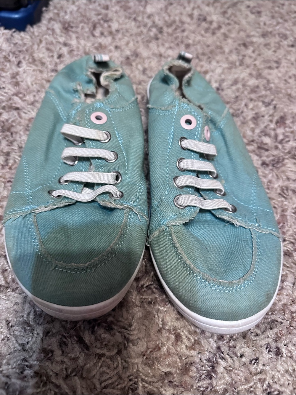 Vionic Teal Canvas Slip-On Sneakers